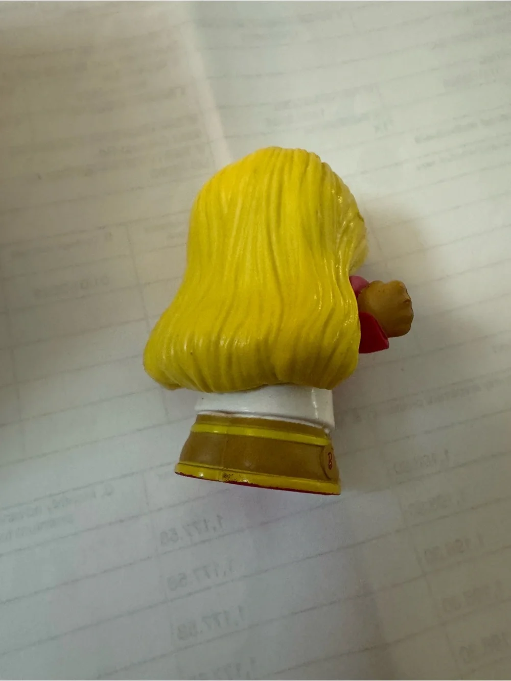 Little People Barbie Racer Play Figure in Pink Top and Yellow Hair